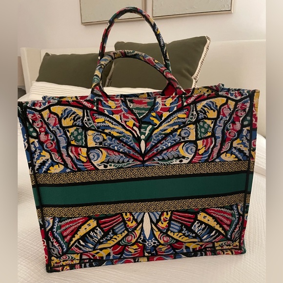 Large Dior Book Tote (Butterfly) - Picture 6 of 7
